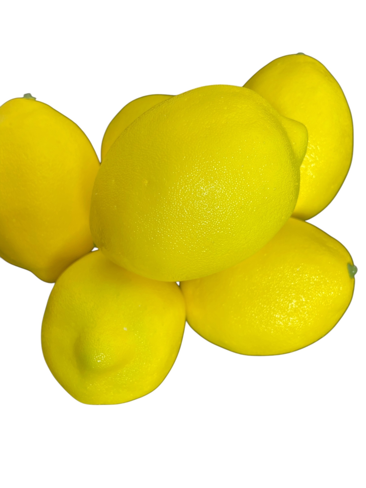 12 Limones Artificiales Falsos Decorativos | Fruta Imitación Para Cocina | Limones De Espuma Y Plástico Realistas