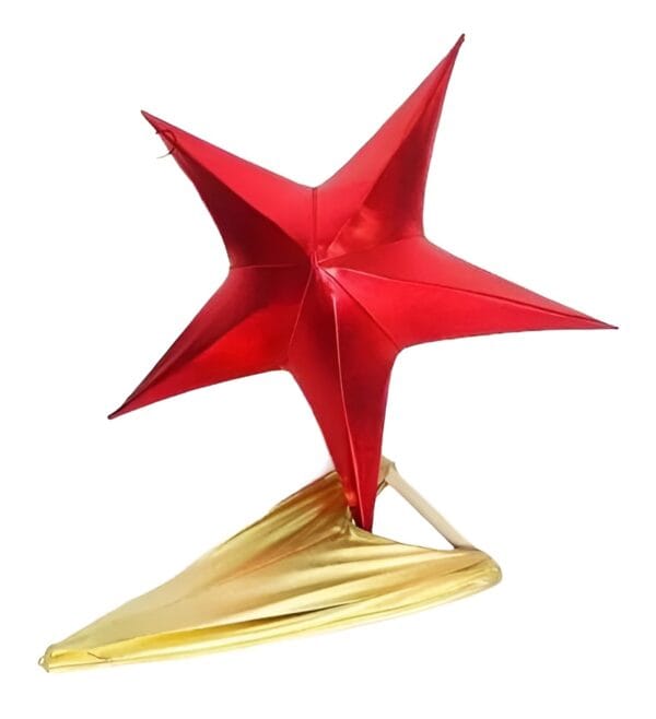 estrellas de genero roja y dorada